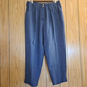 NotPERFECTLINEN DOOLIN High Waisted Pants Admiral Blue